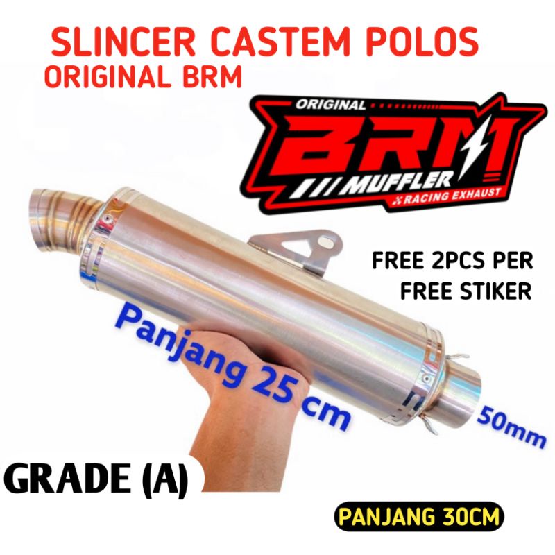 Slincer Slencer Knalpot Racing Kastem polos Ori BRM model wrx best3 dpj rms dsm cts jrm dos cld fant