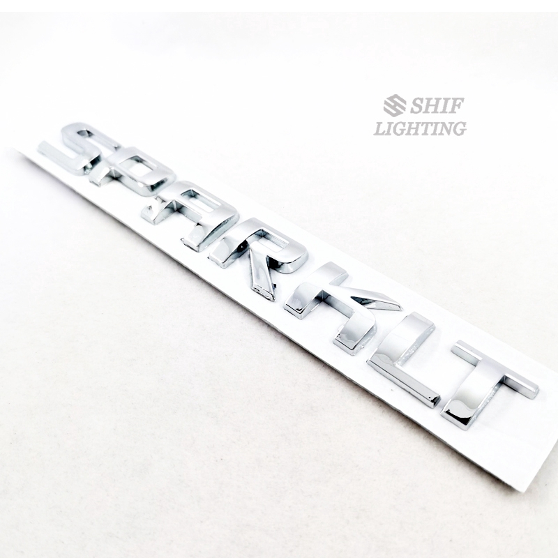 1pc Stiker Emblem Logo LT SPARKLT Bahan ABS Krom Untuk Mobil Chevrolet