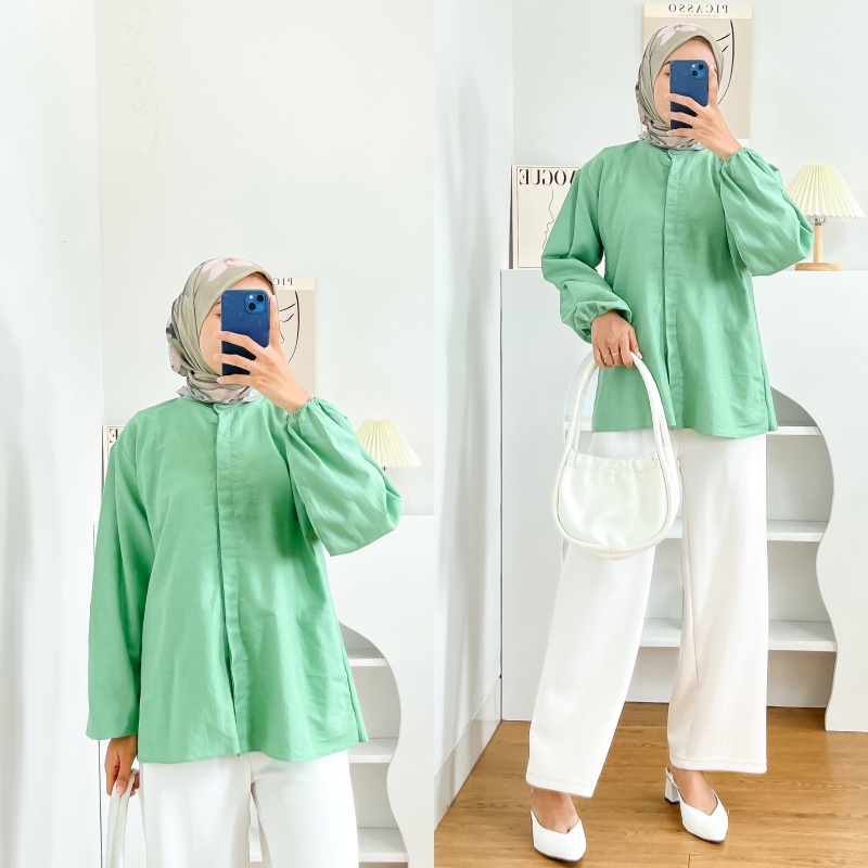 1KG MUAT 5PCS | KANAKA TOP LINEN RAMI ATASAN WANITA HITS OOTD SELEBGRAM FASHION GROSIR WANITA TERBEST SELLER