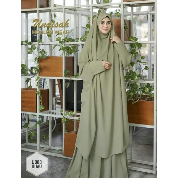 TERBARU       Unaisah Syari Set Khimar /Gamis Wanita Terbaru/Gamis Syari Set Khimar
