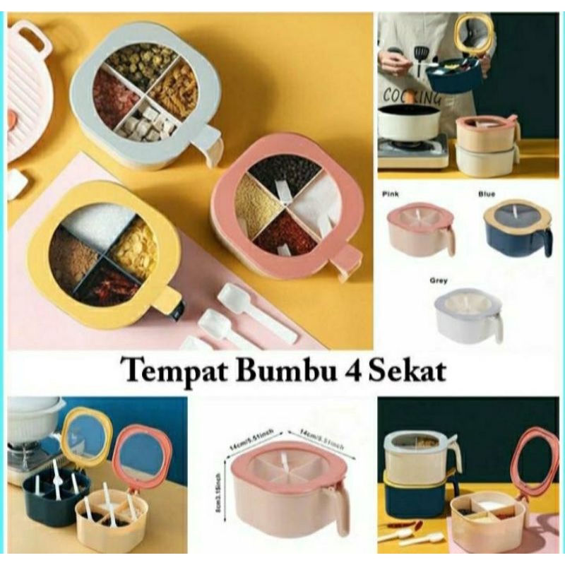 

Tempat Bumbu Minimalis Modern / Kotak Bumbu Modern 4 Sekat