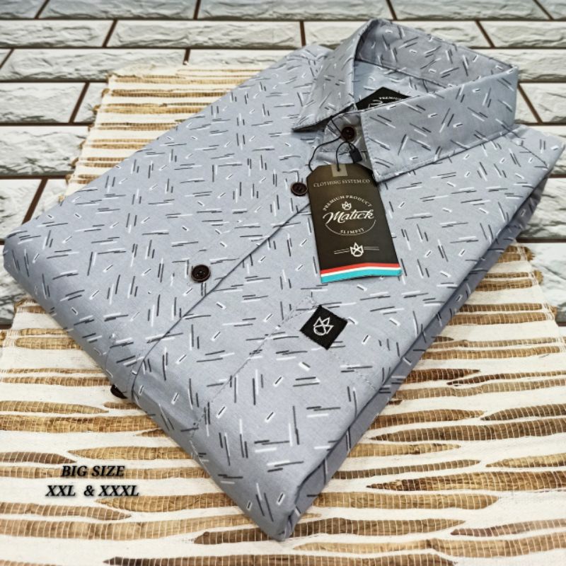 kemeja printing lengan pendek jumbo xxl xxxl xxxxl- kemeja full print jumbo big size premium