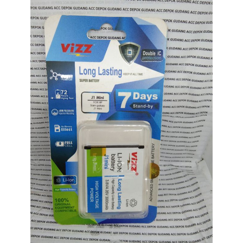 Baterai Vizz Samsung Galaxy J1 mini