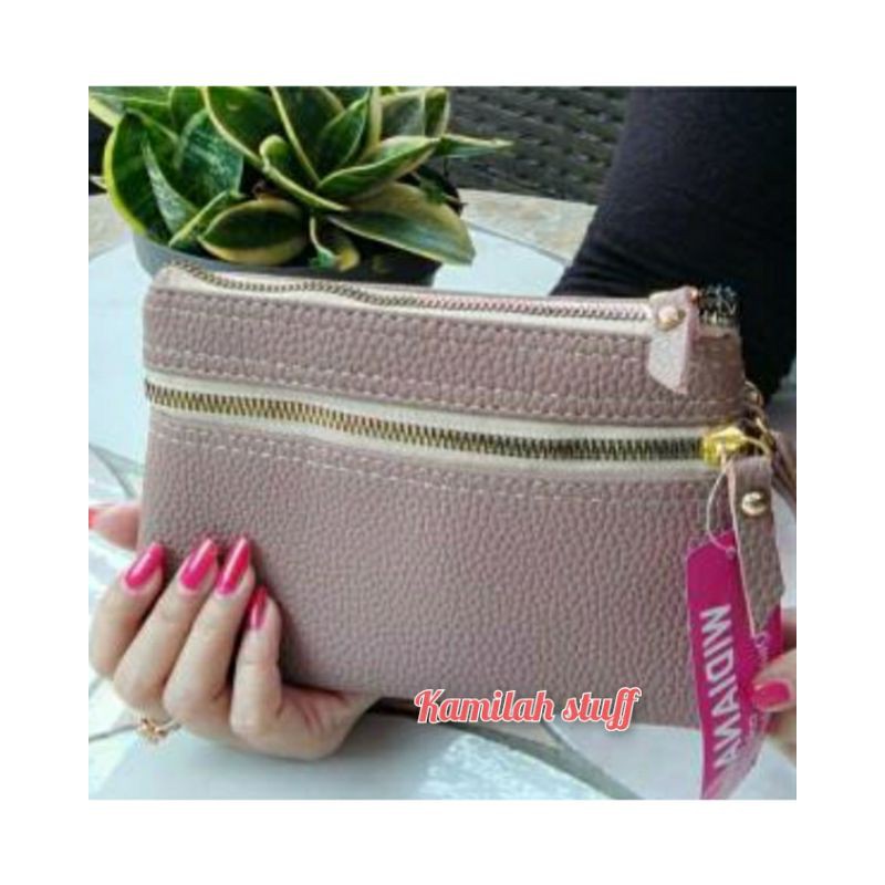 Kamilahstuff Dompet Papirut Wanita Kulit Sintetis  Zipper 3