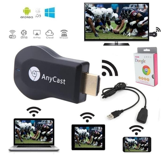 Dongle AnyCast HDMI WIFI Display Reciever TV EzCast TANPA KABEL MIRACAST DISPLAY TV