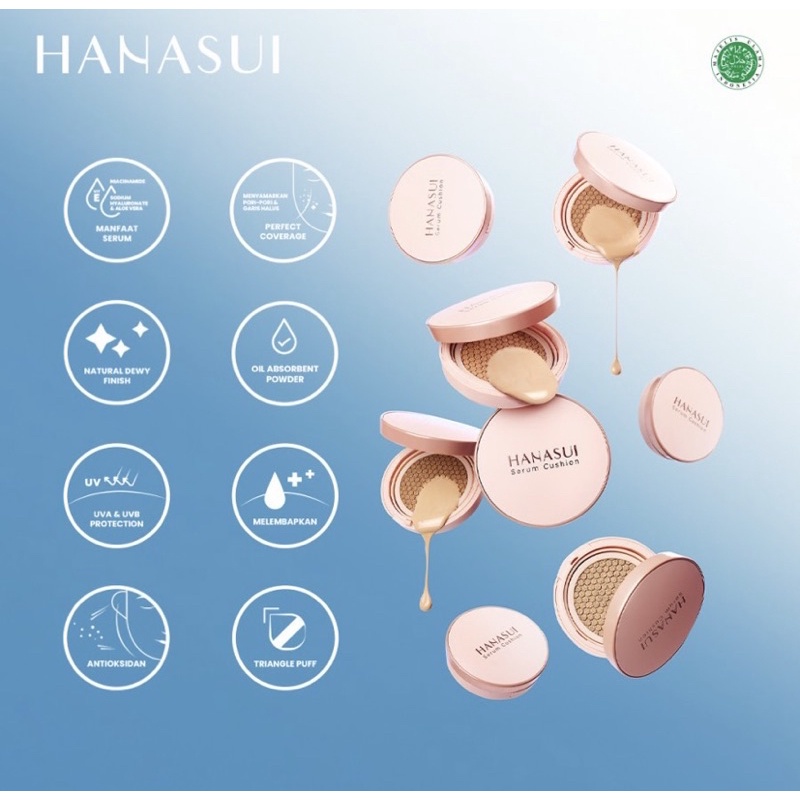 Cushion HANASUI / HANASUI serum Cushion / Bedak Cair HANASUI Murah