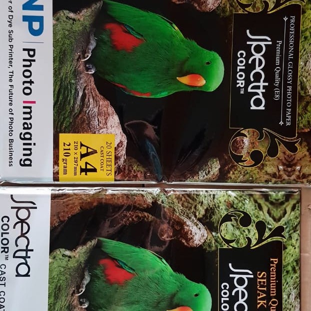 

Senikertas- Photo Paper Glossy Premium 210 Grm Spectra / Kertas Photo Spectra A4 -Kertas-Seni.