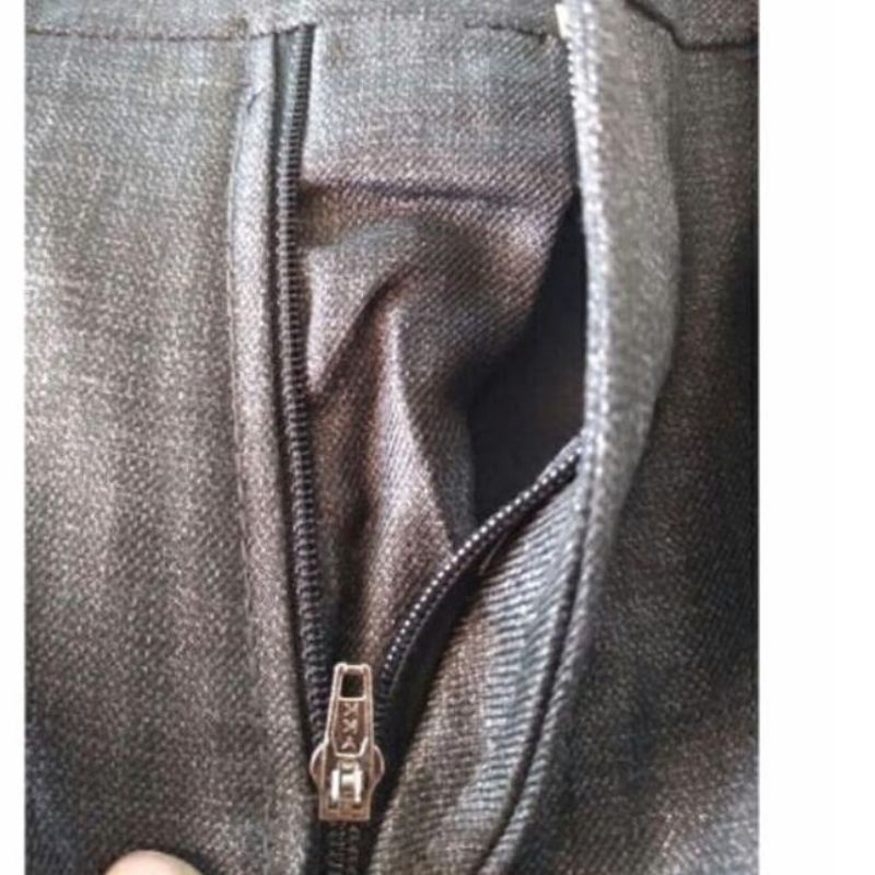 MANTABA - Celana Bahan Dasar Mengkilap Metalik Pria Slimfit Kerja Kantor Formal