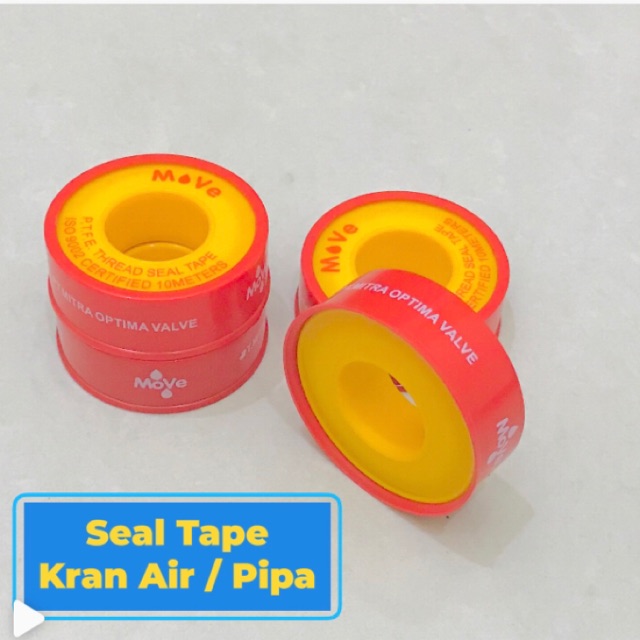 Seal Tape 12 mm x 10 m Sealtape / Isolasi Keran Pipa Siltip Kran Air Move