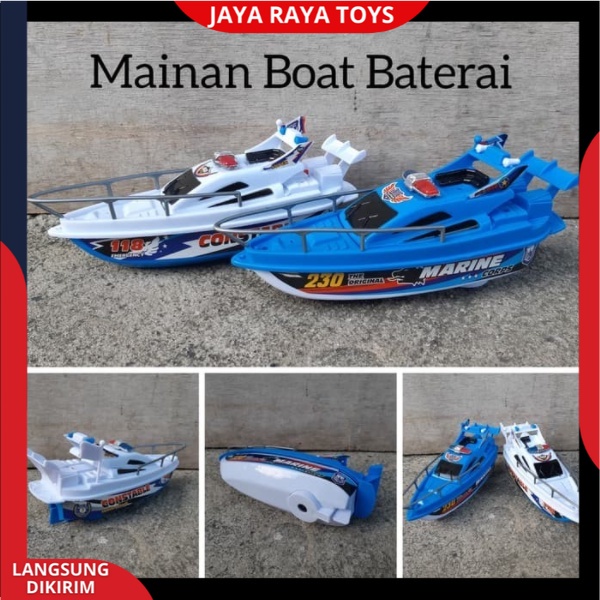 Mainan Anak Perahu Baterai Speed Boat Kapal Laut Fery / Mainan Edukatif Anak Terbaru SNI Murah