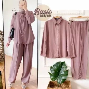 ❁ BASIC DAILY SET JUMBO | SETELAN WANITA POLOS JUMBO | SETELAN RAYON IMPORT ||||DNILYA ✲