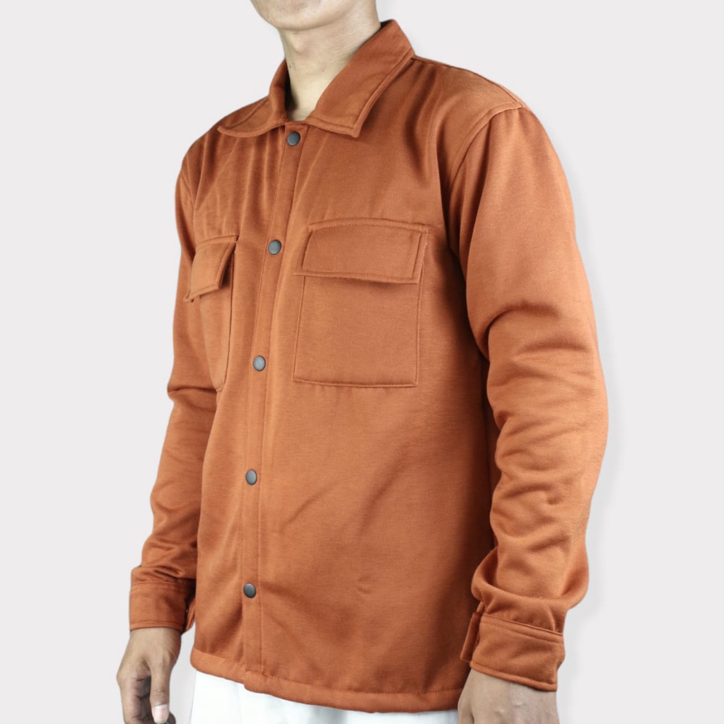 SHACKET JACKET PRIA FLEECE TEBAL