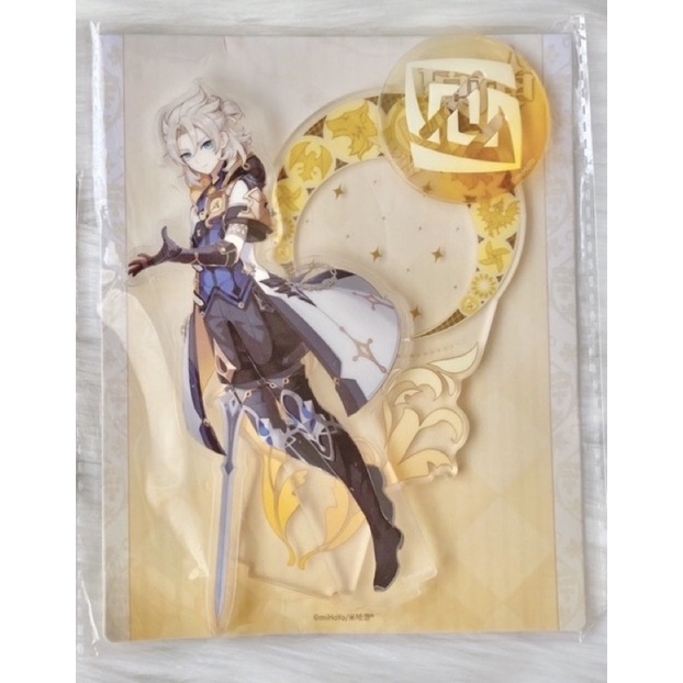 OFFICIAL Genshin Impact Albedo Badge Pin Acrylic Figure Ornament Stand Standee mihoyo