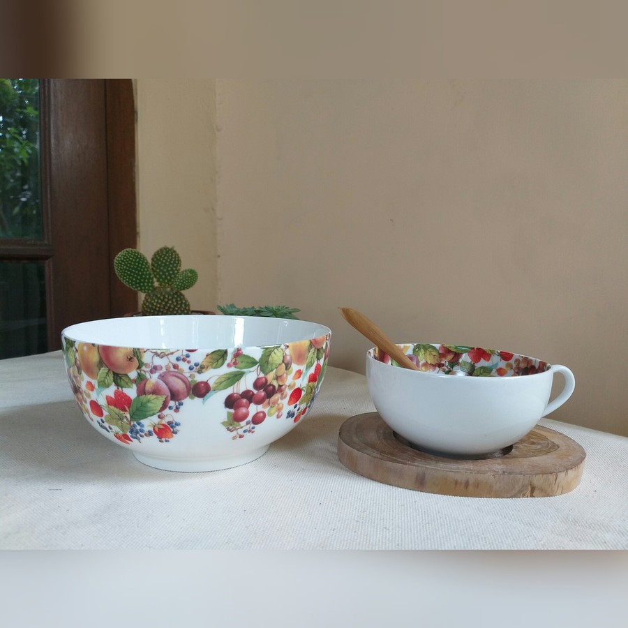Mangkuk dan Cangkir Keramik (1 set)