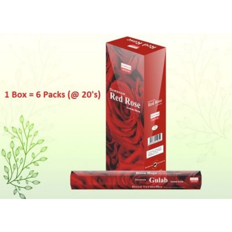Dupa / Hio India Wangi Harum Darshan Red Rose Hexagonal