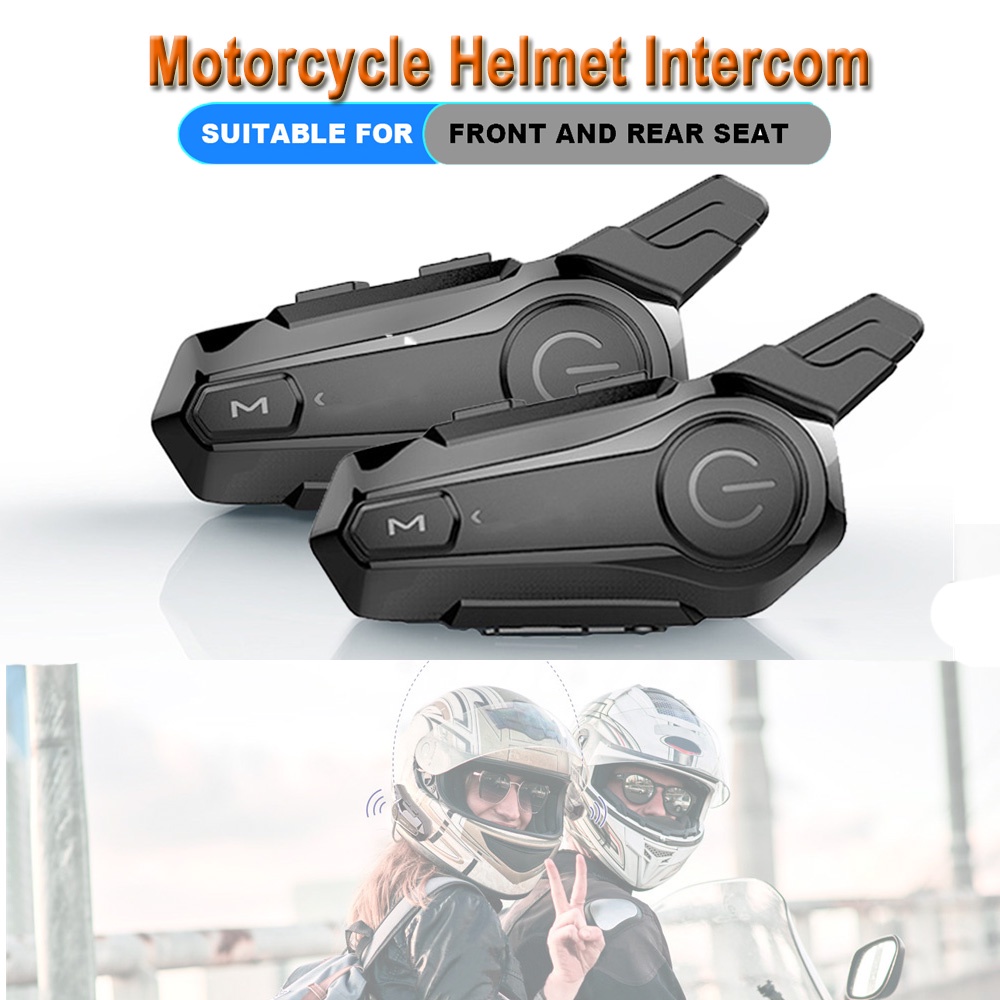 (COD) Helmet Headphone Bluetooth Motorcycle Headset bluetooth interphone Helm speaker sepeda motor headset bluetooth  headseat earbuds helm tahan air panggilan HD 100% Original Eaphone henset hedset handsat wireless