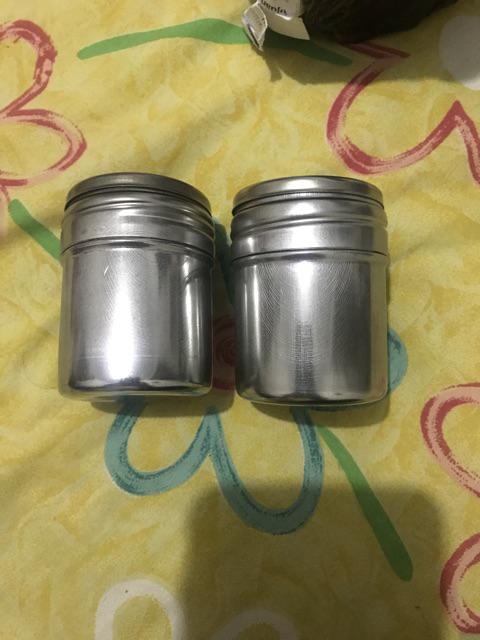 Spice Jar Tempat Bumbu Dapur Stainless Anti Karat Tutup Putar 3 In 1 Garam Gula Merica