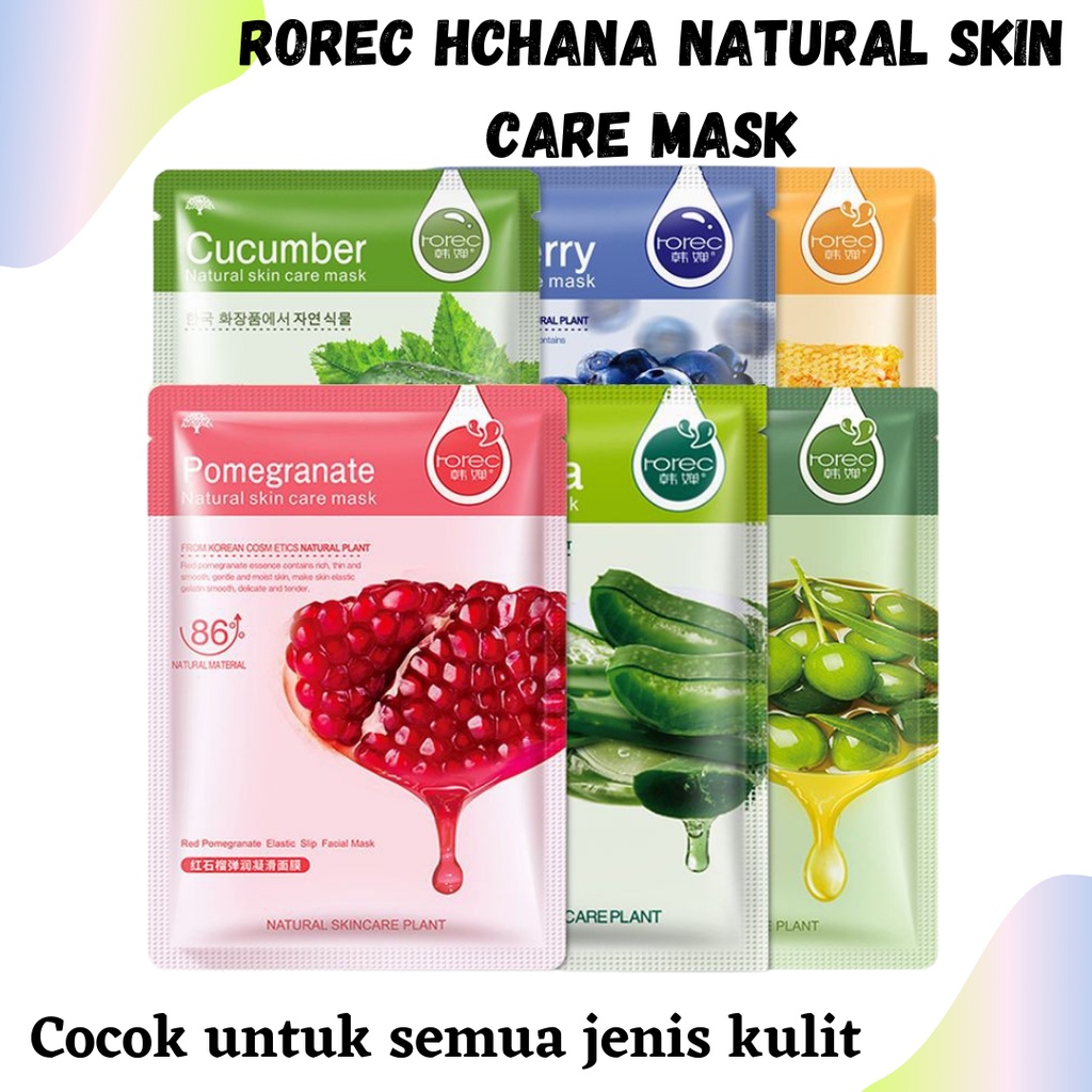 PROMO!!! ROREC HCHANA NATURAL SKIN CARE MASK MASKER SHEET