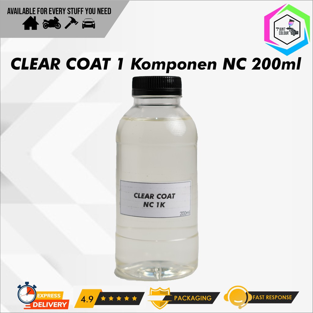 Clear Coat Belkote NC 1K Pernis Vernish NC 100ml 200ml