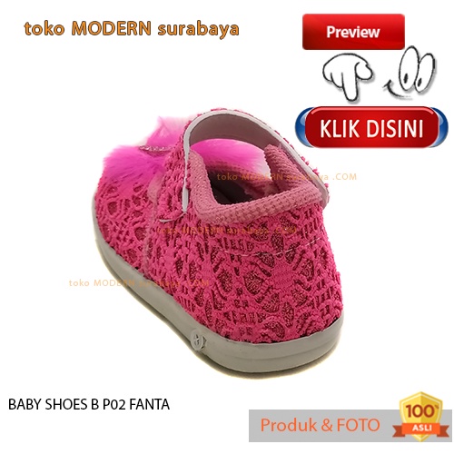 Sepatu anak perempuan sepatu casual sneakers BABY SHOES B P02 FANTA