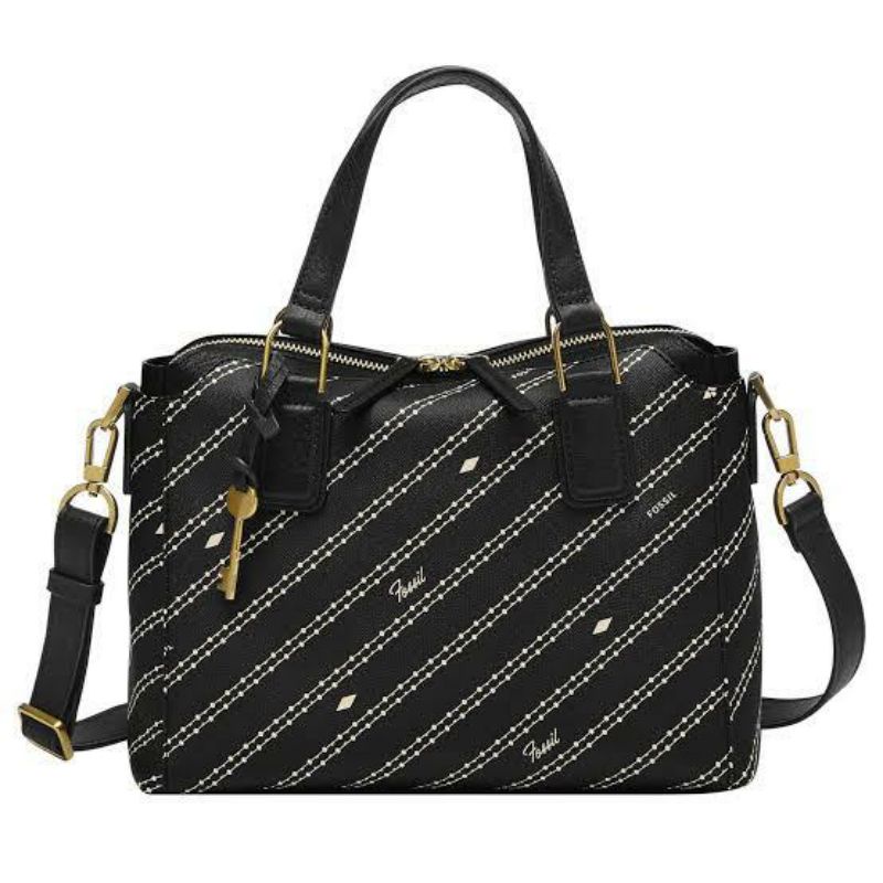 f o s s i l jacqueline satchel black bone