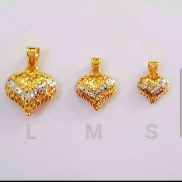 BEST SELLER liontin josean model hati emas asli