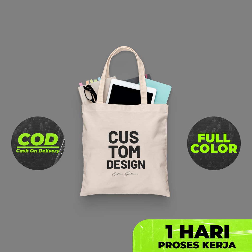 

SABLON SATUAN TOTEBAG BLACU FULL COLOR - GOODIEBAG - PROSES 1 HARI