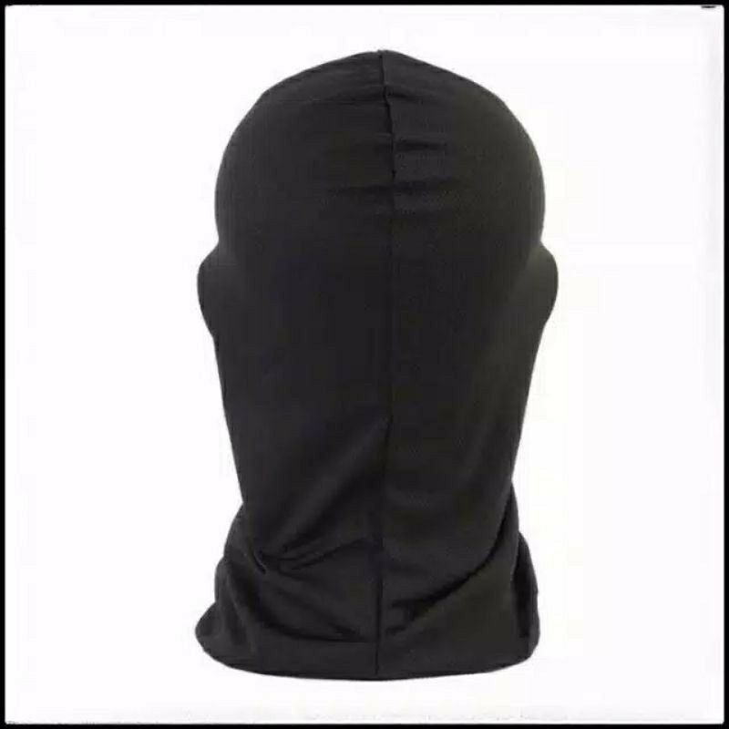 [Bisa COD] Masker Buff Baff Ninja Full Face Balaclava Topeng Ninja Spandex Hitam Polos Masker Motor Helm