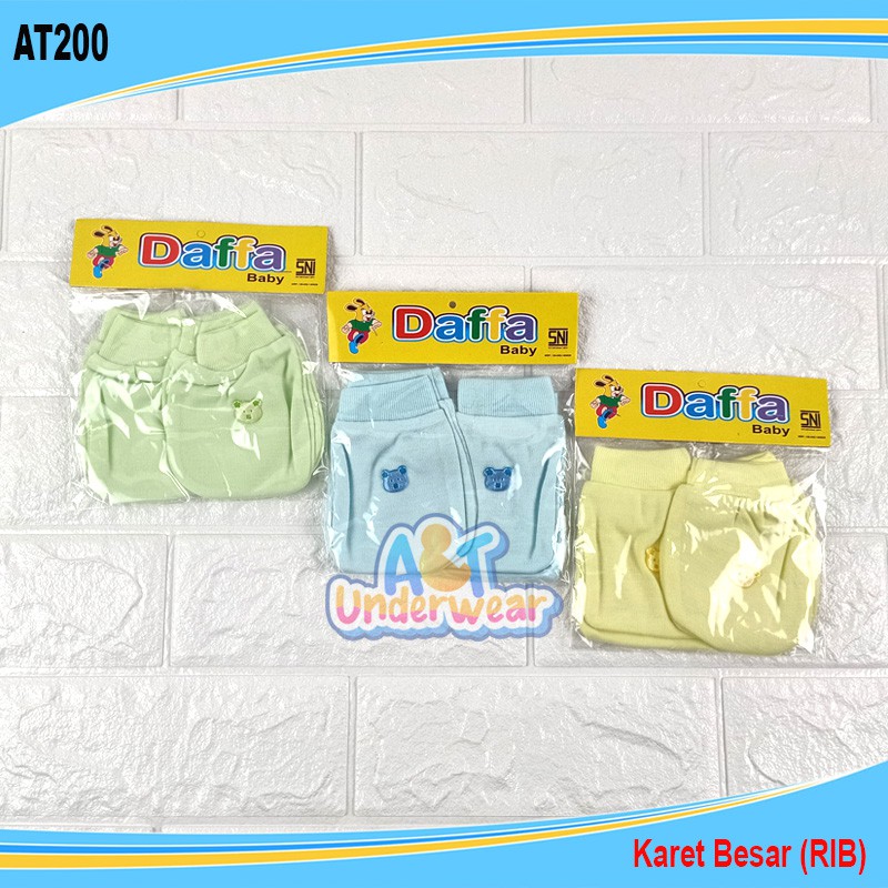 AT200-Daffa sarung tangan bayi polos SNI/sarung kaki bayi