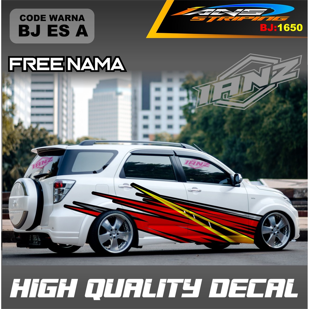 STIKER DECAL MOBIL TERIOS TERMURAH / VARIASI STICKER DECAL MOBIL AVANZA XENIA INNOVA / STIKER MOBIL