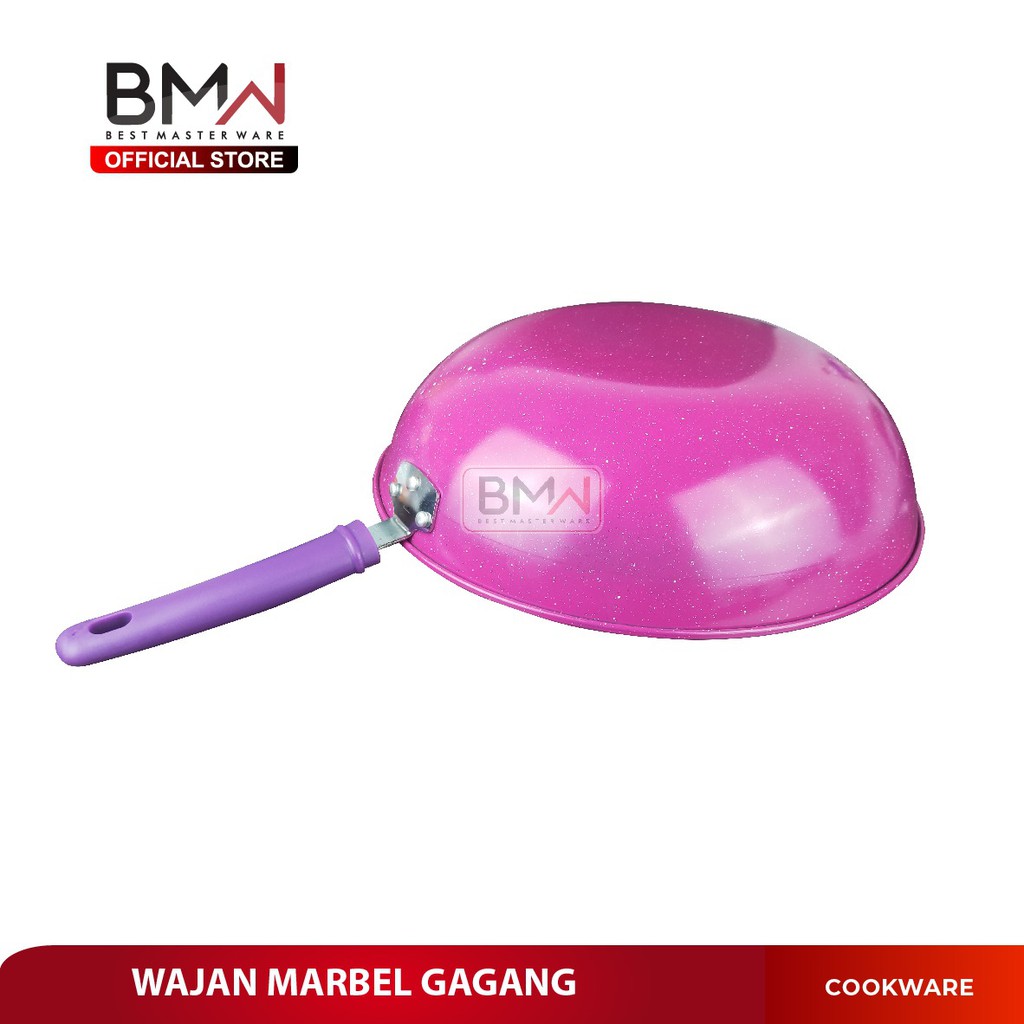 Wajan Marbel Kuali Gagang Warna Penggorengan Wok Pan Stainless Steel