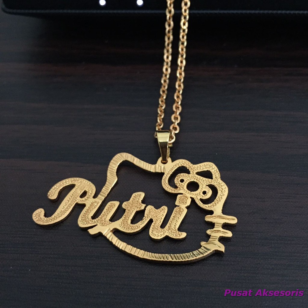 kalung Nama Lapis emas 24 Karat