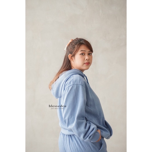 Hoodie Jumper Steel Blue