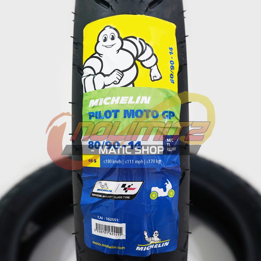 Ban Motor Tubeless Michelin Pilot Moto GP 80/90 - 14 Vario Beat Scoopy