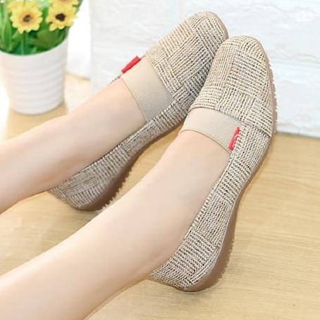 [PROMO TKL54] Sepatu Wanita Flat Shoes Premium Murah Trendy Style Flatshoes Jelly Spon Karet Import 