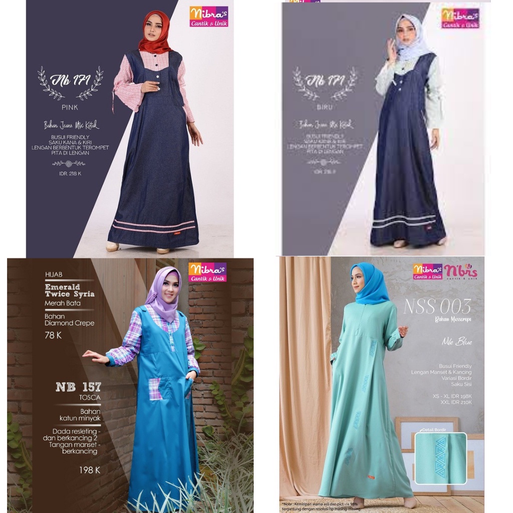 Promo Dress Gamis Muslim Nibras Ori SIZE M