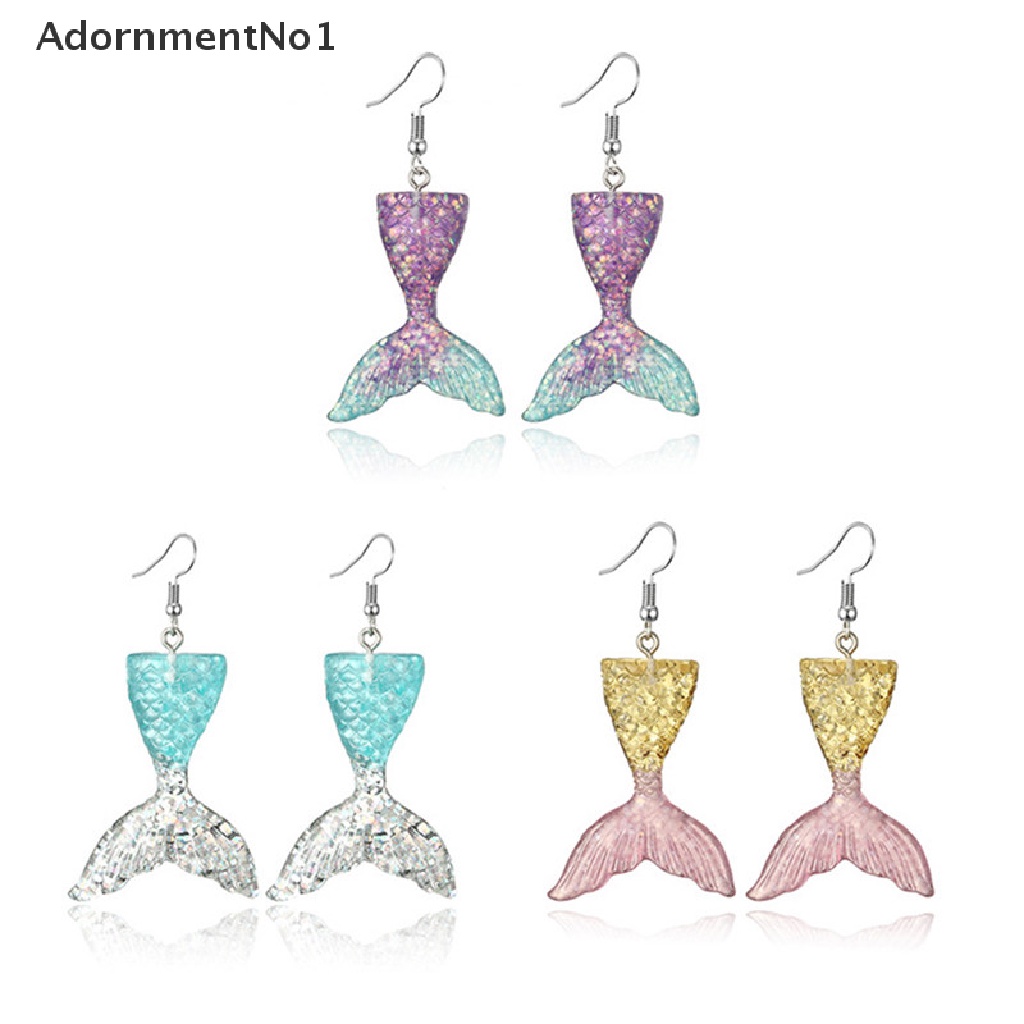 [AdornmentNo1] Handmade Drop Dangle Earrings Mermaid Fish Tail Ear Stud Earrings Woman Jewelry [new]