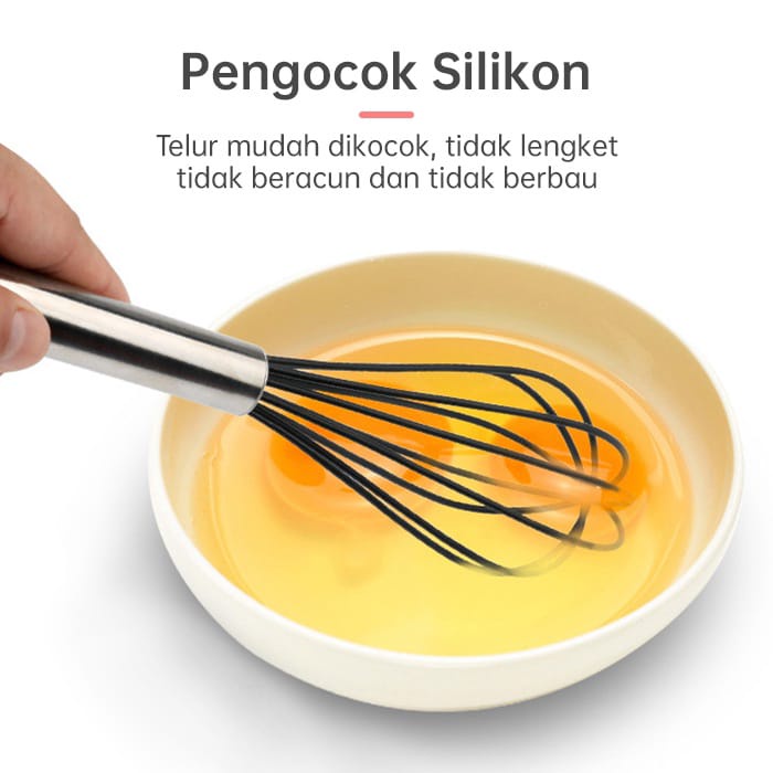 Sillicone Utensil Set 5 Pcs Peralatan Dapur Masak Baking Sutil Spatula