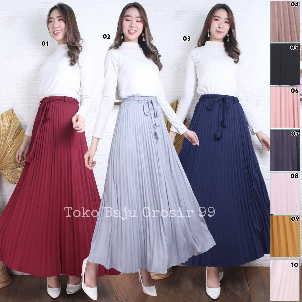 ROK PAYUNG PLISKET PREMIUM BAHAN IMPORT / ROK PAYUNG PRISKET FASHION WANITA