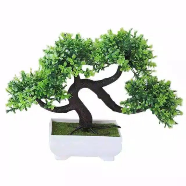 COD BUNGA PLASTIK BUNGA PAJANGAN IMITASI BUNGA ARTIFISIAL BUNGA BONSAI  TANAMAN HIAS PLASTIK BP8810-HIJAU