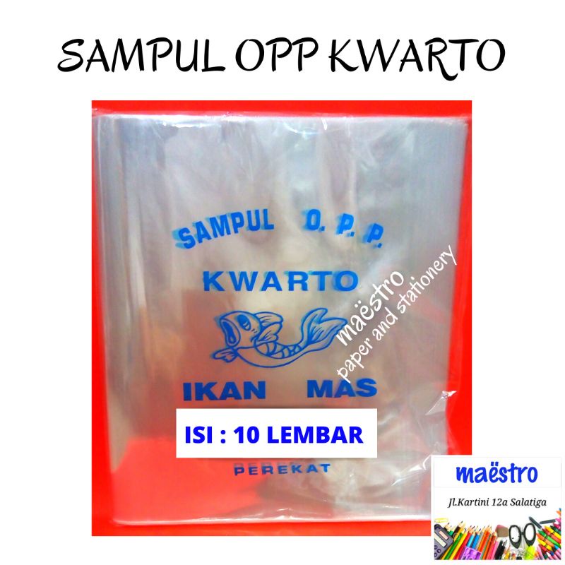 

Sampul Buku Plastik OPP Kwarto Isi 10 Lembar