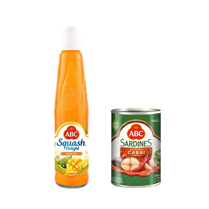 

ABC Sirup Squash Delight Mangga 450 ml + Sarden Saus Cabai 155 g