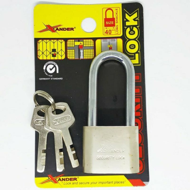 GEMBOK XANDER 30 40 50 60 MM LEHER PENDEK SECURITY PADLOCK PAGAR RUMAH