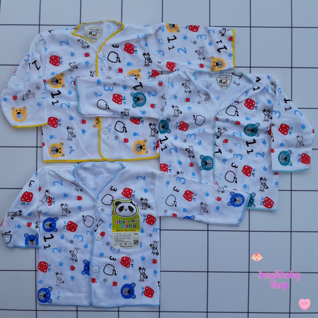 Baju lengan panjang Bayi Abiy Baby Isi 6 PCS