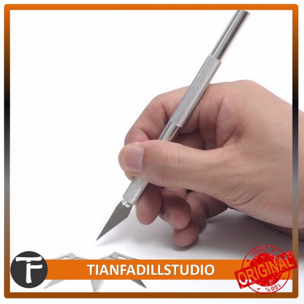 

Pisau Ukir Seni Hobby Crafting Art Knife Metal Handle WL-9309