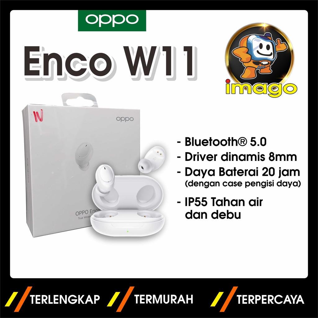 OPPO ENCO W11 EARBUD / HEADSET BLUETOOTH / HANDSFREE BLUETOOTH