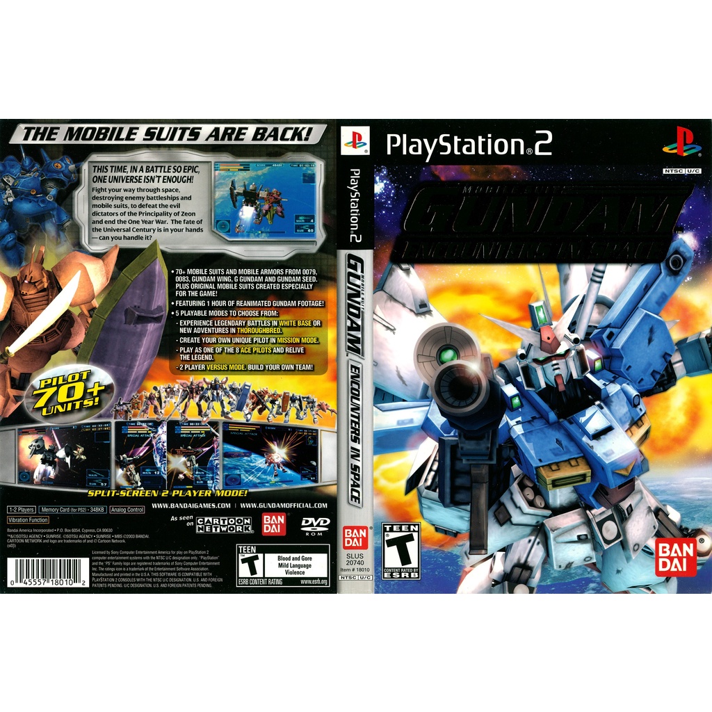 Kaset PS2 Game Mobile Suit Gundam - Encounters in Space