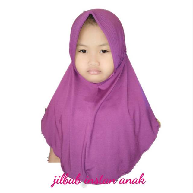 Jilbab instan kerut anak