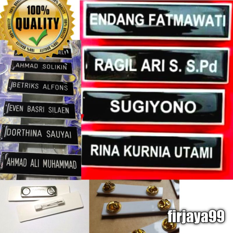 

name tag/papan nama polisi,tni,pns,security,satpam,stap dll