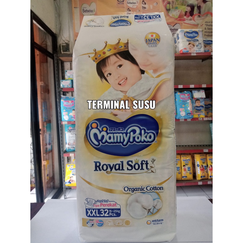 Terlaris Popok Mamypoko Royal Soft Perekat XXL 32